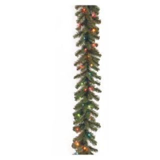 9 ft. Kincaid Spruce Pre Lit Garland   Mutli Colored   Christmas Garland