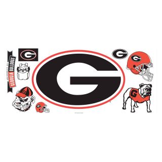 University of Georgia Giant Peel & Stick Wall Decals   Up to 25W x 16H in.   Wall Decals
