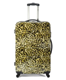 Benzi Travel Goods 3 Piece Spinner Lightweight Luggage Set   Leopard Print   Luggage Sets