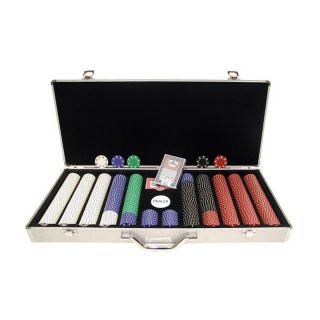 Trademark Poker 11.5g Suited Set in Silver Aluminum Case   650 Chips   Poker Accessories