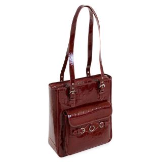 Siamod Genova Vertical Ladies Leather Laptop Tote   Cherry Red   Briefcases & Attaches