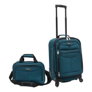 US Traveler Clovis Fashion 2 Piece Softshell Spinner Carry On Set   Luggage Sets