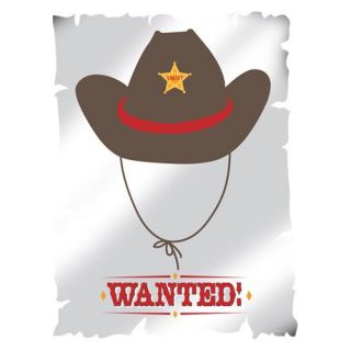 Sheriff Mirror Wall Decal   10W x 13.8H in.   Wall Decals