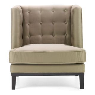 Armen Living NOHO Tufted Arm Chair   Champagne   Upholstered Club Chairs
