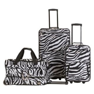 Rockland Luggage 3 Piece Animal Print Luggage Set   Luggage Sets