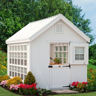 Little Cottage 8 x 12 ft. Colonial Gable Greenhouse with Optional Floor Kit   Greenhouses
