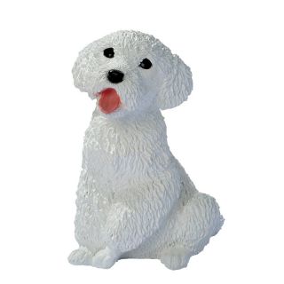 White Poodle Puppy Dog Statue   Garden Statues