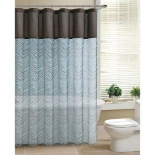 Victoria Classics Laken Pieced with Voile Sheer Zebra Shower Curtain   Shower Curtains