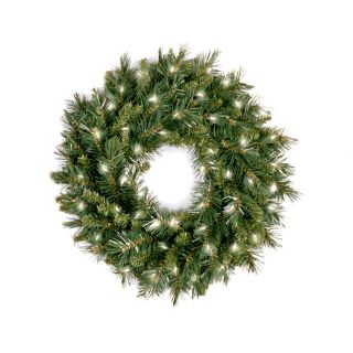 24 in. Tiffany Fir Pre lit Wreath   Christmas Wreaths