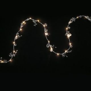 Seasons 4 Battery Operated 36 ct. Warm White Jewel Bead Garland   Christmas Lights