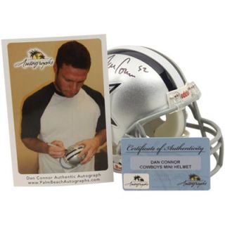 Riddell Dan Connor Dallas Cowboys Autographed Mini Helmet   Silver