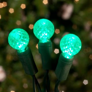 Commercial 70 ct. Green Raspberry LED Light Set with Green Wire 6 in. Spacing (Case)   Christmas Lights