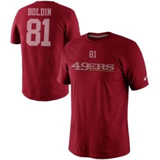 Nike Anquan Boldin San Francisco 49ers Name & Number T Shirt   Scarlet