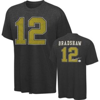 Terry Bradshaw Pittsburgh Steelers Black Hall Of Fame Name & Number T Shirt