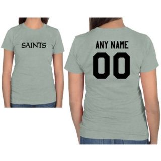 New Orleans Saints Womens Custom Any Name & Number T Shirt