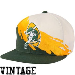 Mitchell & Ness Green Bay Packers Paintbrush Snapback Hat   Green