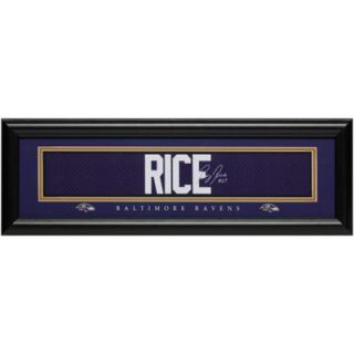 Ray Rice Baltimore Ravens 8 x 24 Framed Signature Player Print
