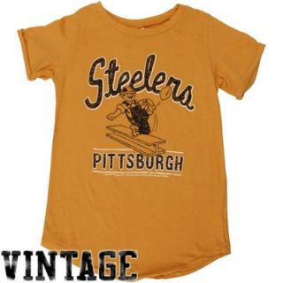 Junk Food Pittsburgh Steelers Toddler Girls Kickoff T Shirt   Black