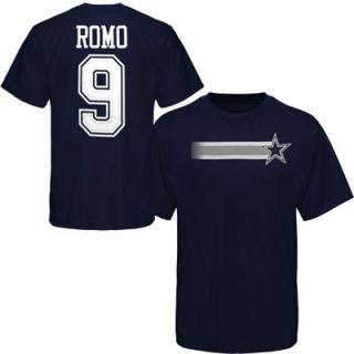 Tony Romo Dallas Cowboys Player Stripe T Shirt   Navy Blue