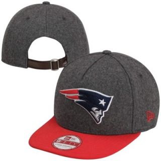 New Era New England Patriots Classic Melt 9FIFTY Adjustable Hat   Charcoal/Red