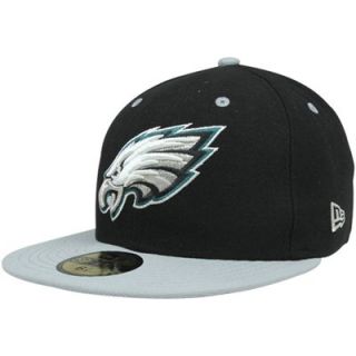 New Era Philadelphia Eagles Two Tone 59FIFTY Fitted Hat   Black/Gray