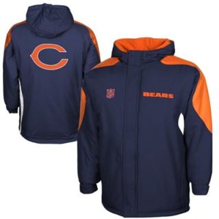 Chicago Bears Youth Field Goal Full Zip Jacket   Navy Blue/Orange