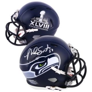 Malcolm Smith Seattle Seahawks Super Bowl XLVIII Logo Autographed Riddell Mini Helmet