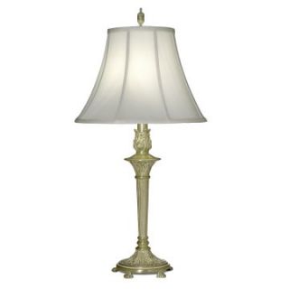 Stiffel A824 Table Lamp   Satin Brass White Antique   Table Lamps