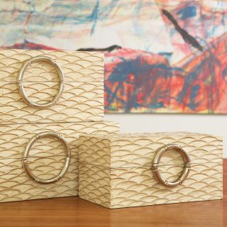 Artisan White Leather Jewelry Box   Womens Jewelry Boxes