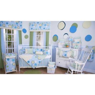 Brandee Danielle Bubbles Blue 4 Piece Crib Bedding Set   Baby Bedding Sets