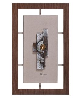 Relativity Wood and Metal Framed Wall Sculpture   20W x 31.5H in.   Framed Wall Art
