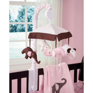 Carters Pink Elephant Musical Mobile   Nursery Decor