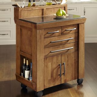 Home Styles Vintage Gourmet Kitchen Cart   Kitchen Islands and Carts