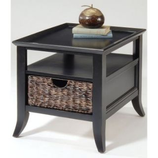 Liberty Furniture Key West End Table with Wicker Drawer   End Tables