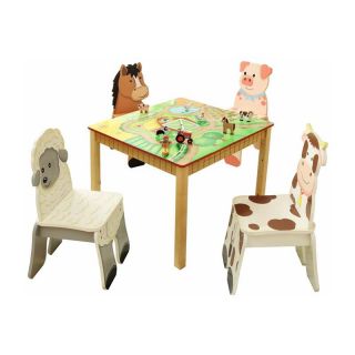 Teamson Design Happy Farm Table and Chair Set   Kids Tables and Chairs