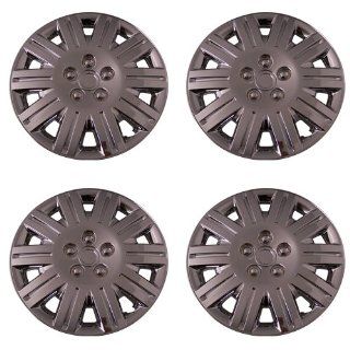 Set of 4 Chrome 15 Inch Aftermarket Replacement Hubcaps with Metal Clip Retention System   Part Number IWC419/15C Automotive