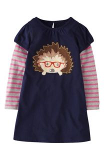 Mini Boden Appliqué Layered Sleeve Dress (Toddler Girls, Little Girls & Big Girls)