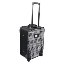 Rockland Black Cross 2 Piece Lightweight Carry On Luggage Set Rockland Two piece Sets