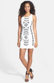Hailey Logan Sequin Bodice Ruffle Dress (Juniors) (Online Only)