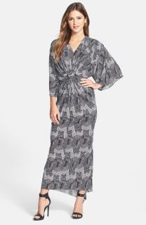 Eliza J Scarf Print Woven Maxi Dress