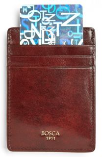 Bosca Leather Money Clip & Card Wallet