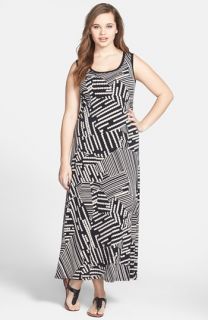 Calvin Klein Scoop Neck Maxi Dress (Plus Size)