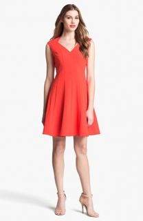 Calvin Klein Cap Sleeve Fit & Flare Dress (Petite)