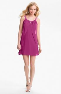 Hailey Logan Embellished Strap Flutter Dress (Juniors) (Online Only)