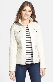 Laundry by Shelli Segal Four Pocket Hooded Quilted Jacket