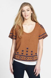 Lucky Brand Embroidered Swing Tee