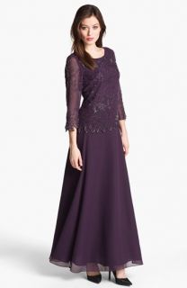 J Kara Embellished Chiffon Dress (Petite)