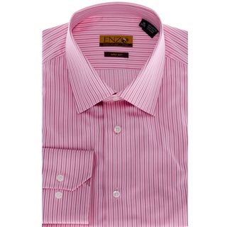 Men's Pink Striped Cotton Dress Shirt Dress Shirts