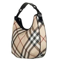 Burberry Nova Check PVC Hobo Bag Burberry Designer Handbags