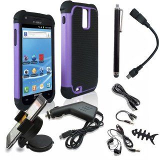SQdeal Hybrid High Impact Rugged Rubber Matte Hard Case For Samsung Galaxy S2 T989 Hercules T Mobile Cell Phones & Accessories